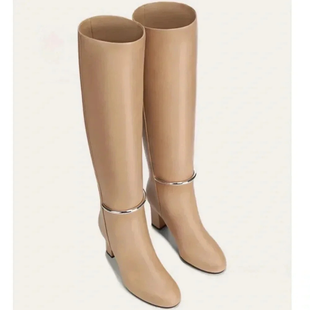 Via Spiga Shaw leather knee high boots